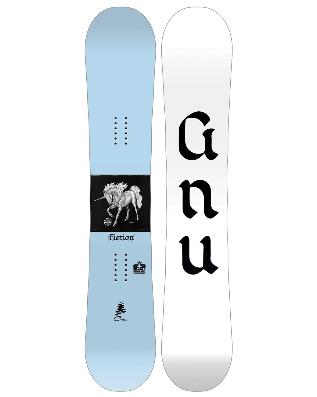 GNU Fiction Women's Snowboard White Base