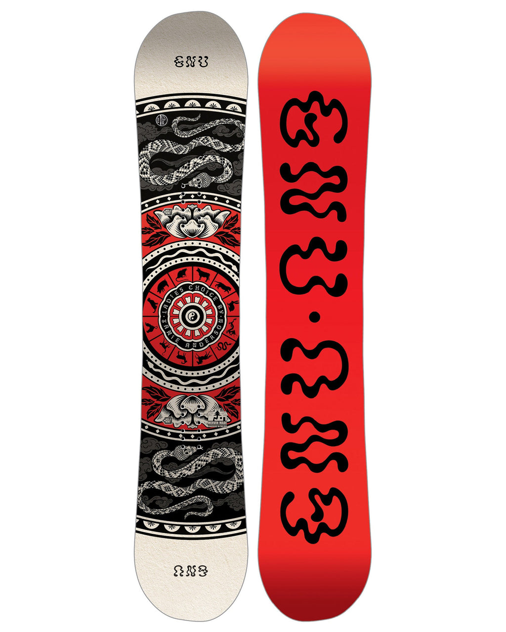 GNU Ladies Choice Women's Snowboard Red Base