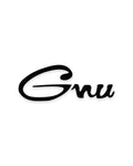 Gnu Script Diecut Sticker Black