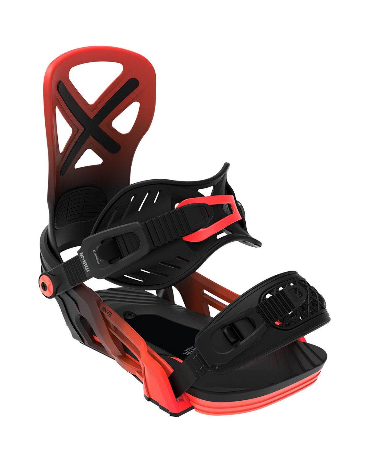 Bent Metal Anvil Snowboard Binding (black/red)