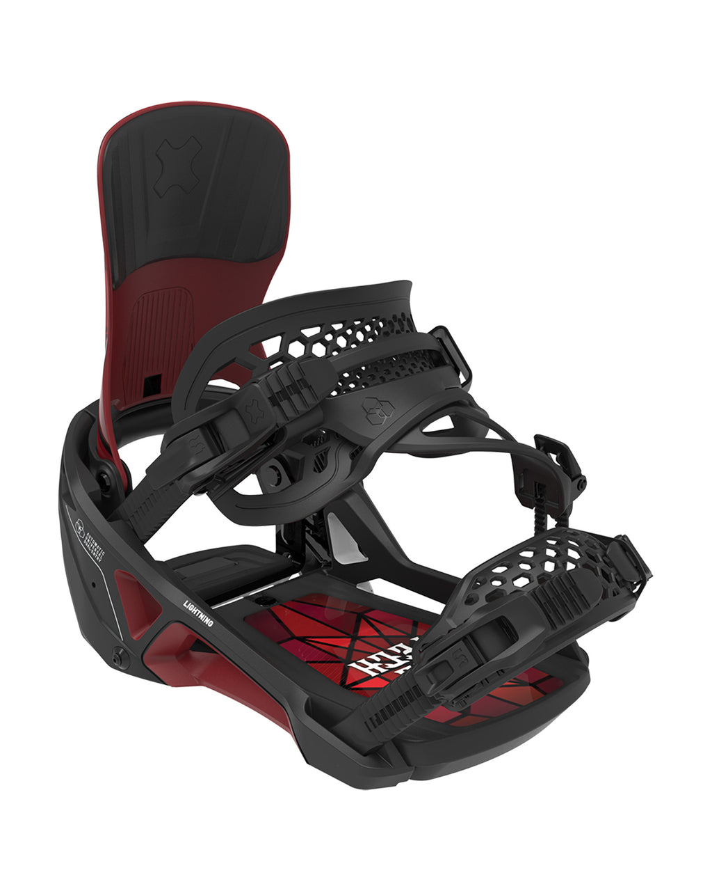 Bent Metal Lightning Supermatic® Snowboard Binding (black/red)