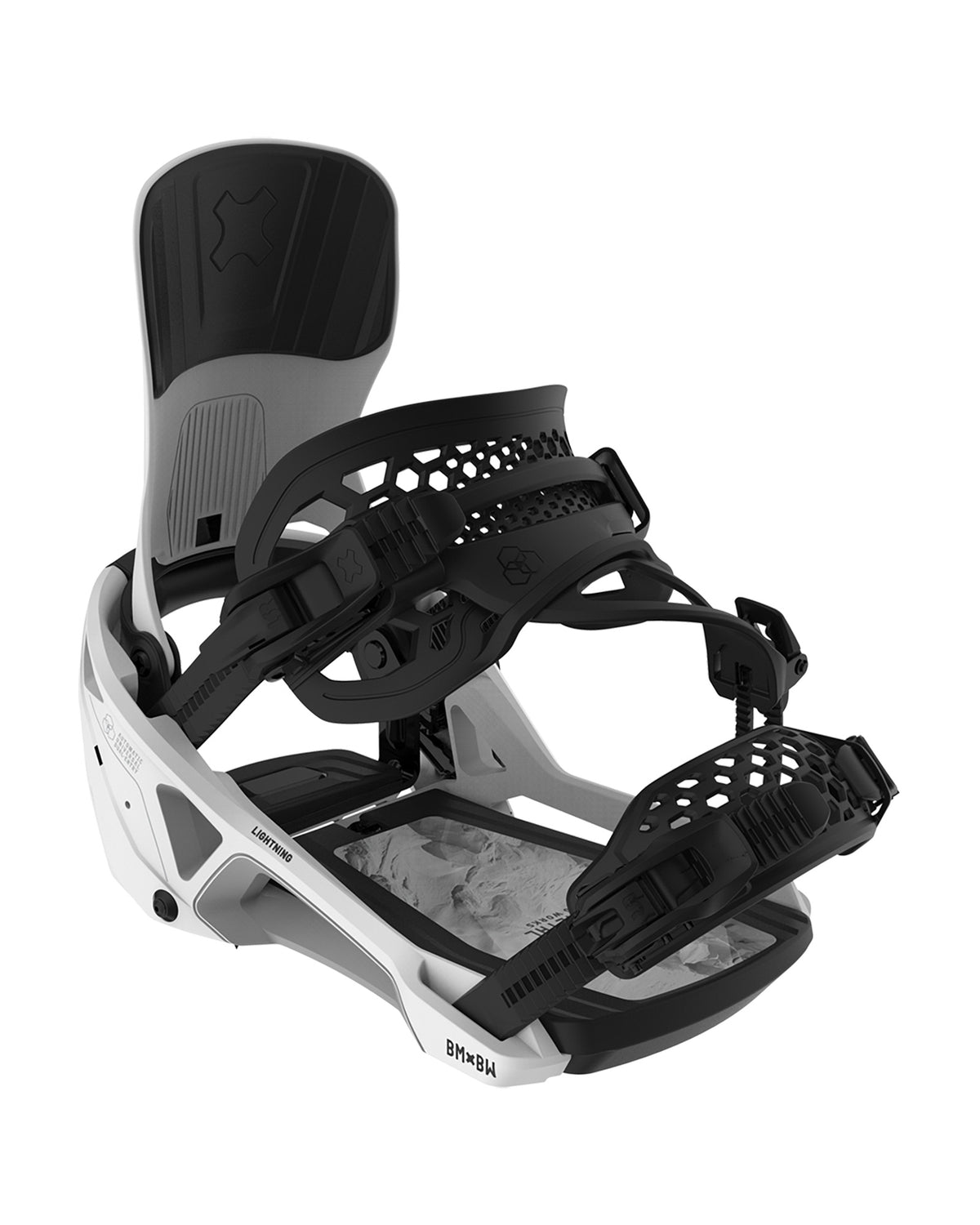 Bent Metal Lightning Supermatic® Snowboard Binding (white)