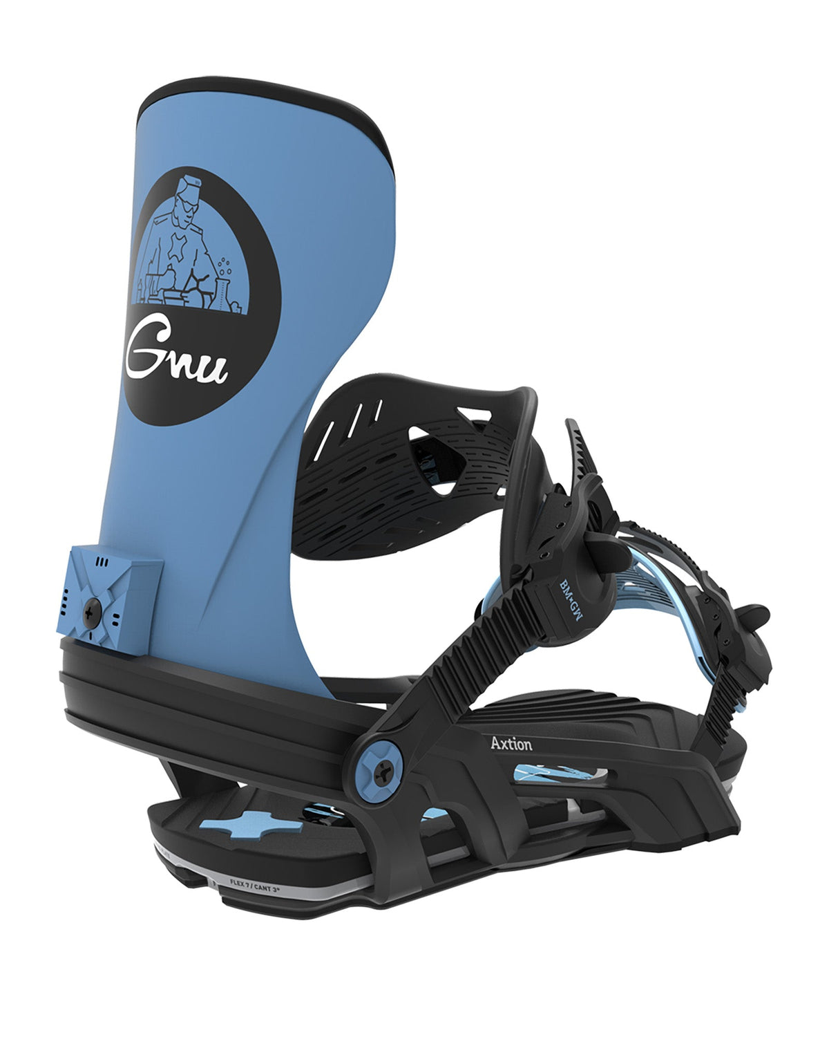 Bent Metal Axtion Snowboard Binding Gnu Snowboards Collab (blue/black)