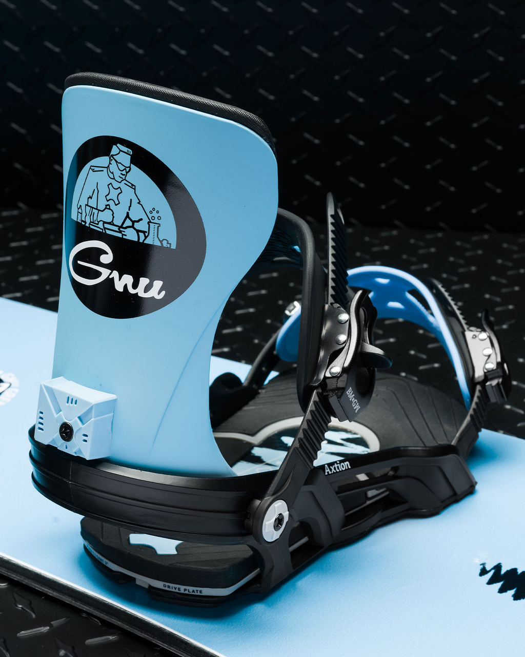 Bent Metal Axtion Snowboard Binding Gnu Snowboards Collab (blue/black)