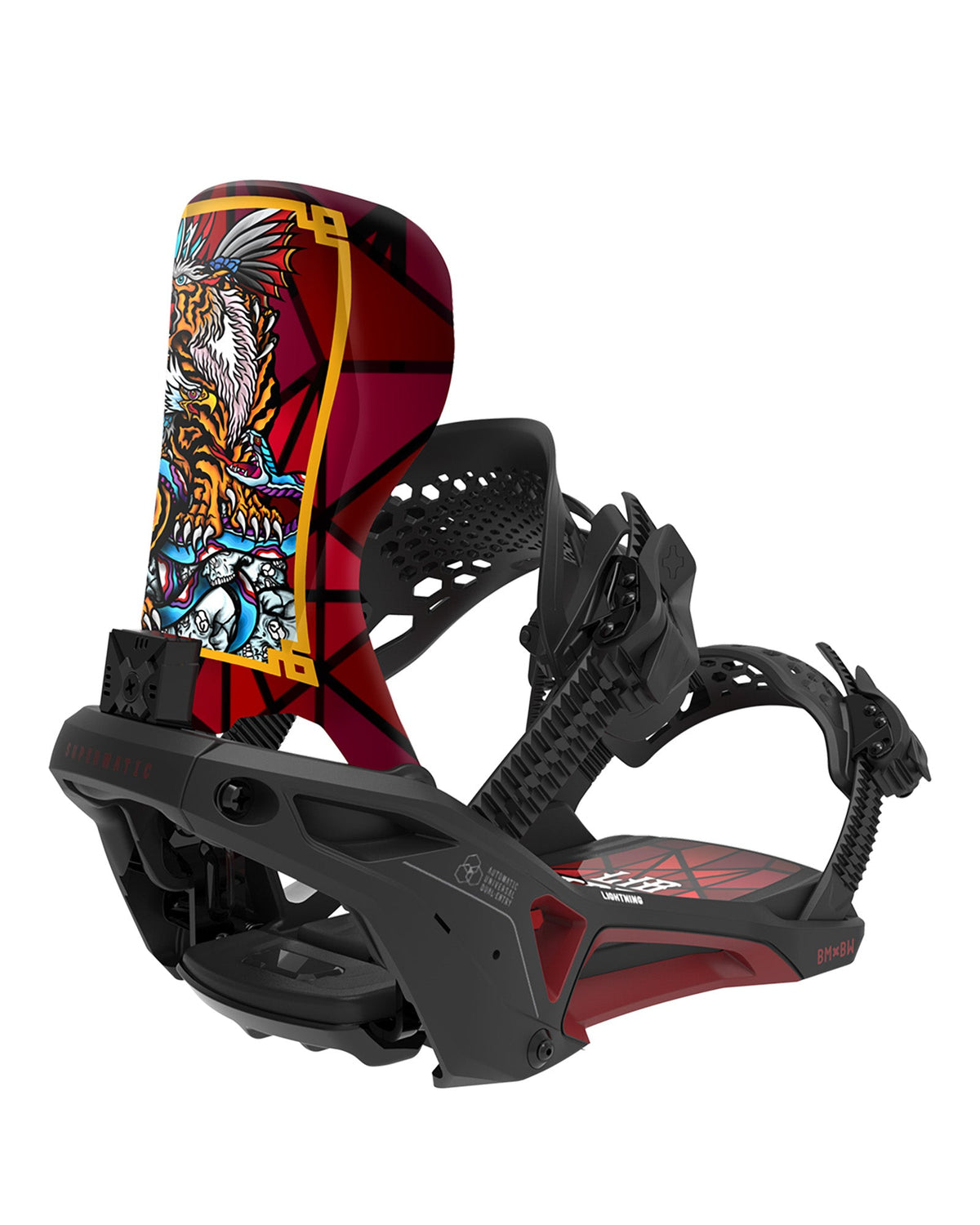 Bent Metal Lightning Supermatic® Snowboard Binding (black/red)