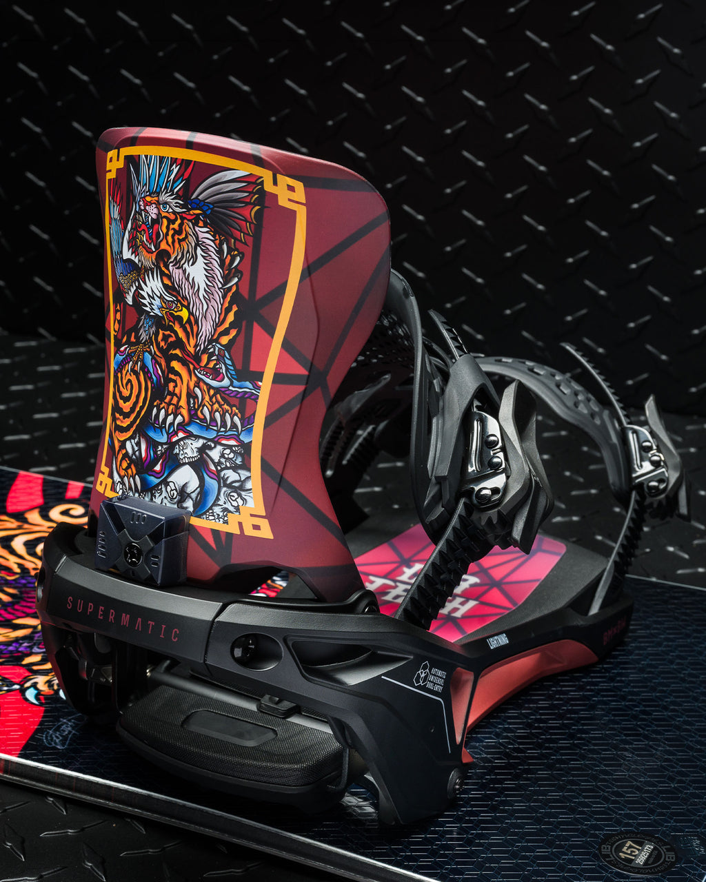 Bent Metal Lightning Supermatic® Snowboard Binding (black/red)